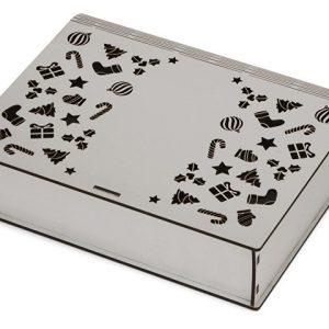 Деревянная коробка с резной крышкой «Книга», L