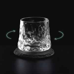 Вращающийся бокал для виски на сланцевом костере «Bromo»