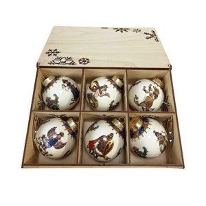 Набор новогодних шаров, 6 шт