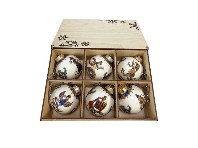 Набор новогодних шаров, 6 шт Набор новогодних шаров, 6 шт