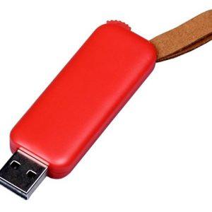 USB 3.0- флешка промо на 32 Гб прямоугольной формы, выдвижной механизм