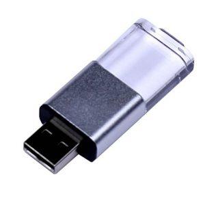 USB 2.0- флешка промо на 16 Гб прямоугольной формы, выдвижной механизм