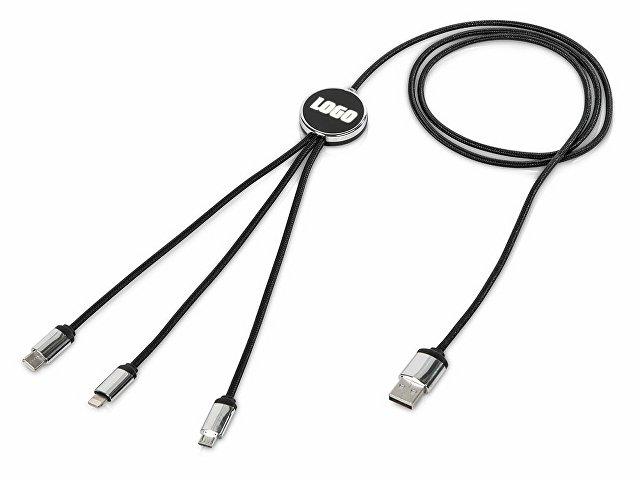 Кабель 3-в-1 с подсветкой логотипа «Ion» Кабель 3-в-1 с подсветкой логотипа «Ion»