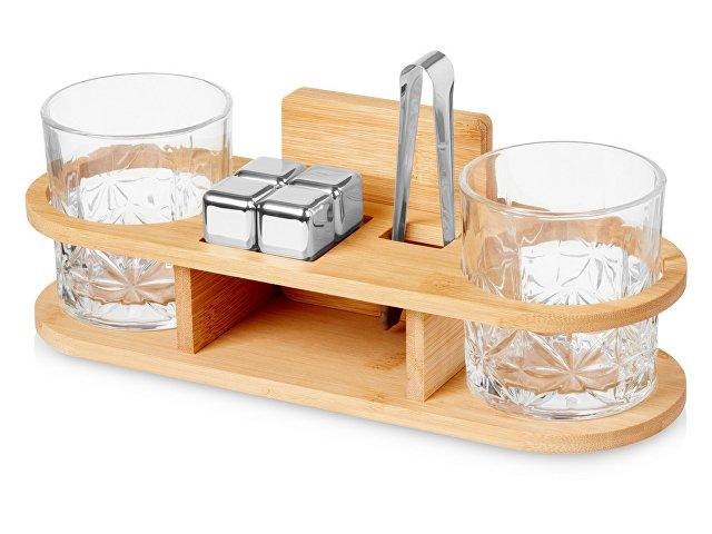 Набор для виски на бамбуковой подставке «Boulevardier» Набор для виски на бамбуковой подставке «Boulevardier»