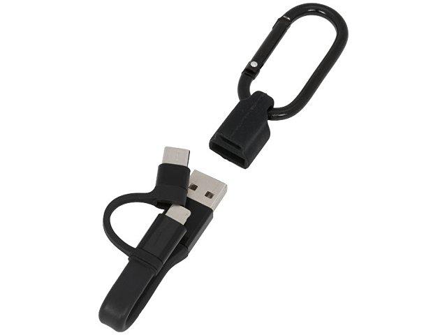 Кабель для зарядки «Fold» 3-в-1 с карабином Кабель для зарядки «Fold» 3-в-1 с карабином