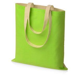 Сумка для шопинга «Twin» двухцветная из хлопка, 180 г/м2