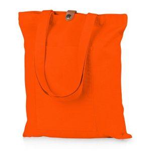 Cумка «Clip» из хлопка 340 г/м2 с застежкой из экокожи