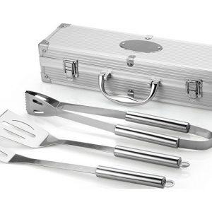 Набор для барбекю в кейсе: лопатка, щипцы, вилка «Salvy»