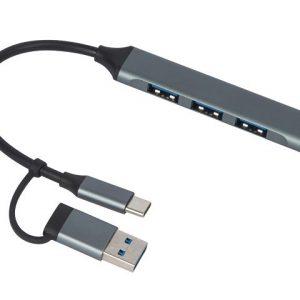 USB-хаб «Link» с коннектором 2-в-1 USB-C и USB-A, 2.0/3.0