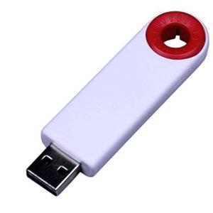 USB 2.0- флешка промо на 16 Гб прямоугольной формы, выдвижной механизм