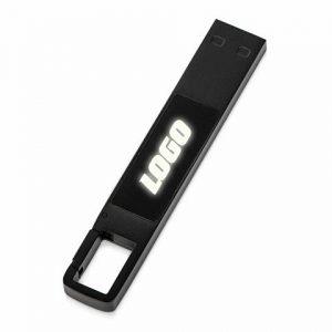 USB 2.0- флешка на 32 Гб c подсветкой логотипа «Hook LED»