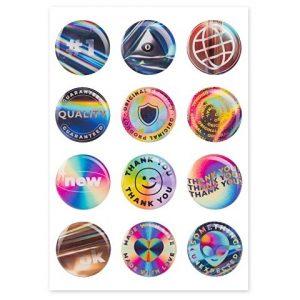 Сет объемных стикеров из эпоксидной смолы