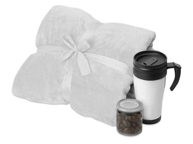 Подарочный набор «Tasty hygge» с пледом, термокружкой и миндалем в шоколадной глазури Подарочный набор «Tasty hygge» с пледом, термокружкой и миндалем в шоколадной глазури