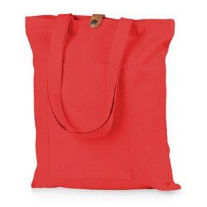 Cумка «Clip» из хлопка 340 г/м2 с застежкой из экокожи