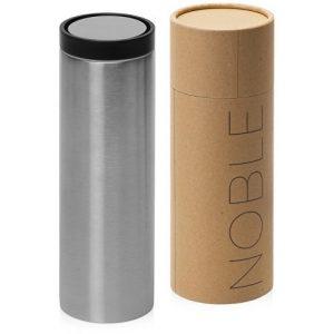 Вакуумная термокружка «Noble» с 360° крышкой-кнопкой, крафтовый тубус