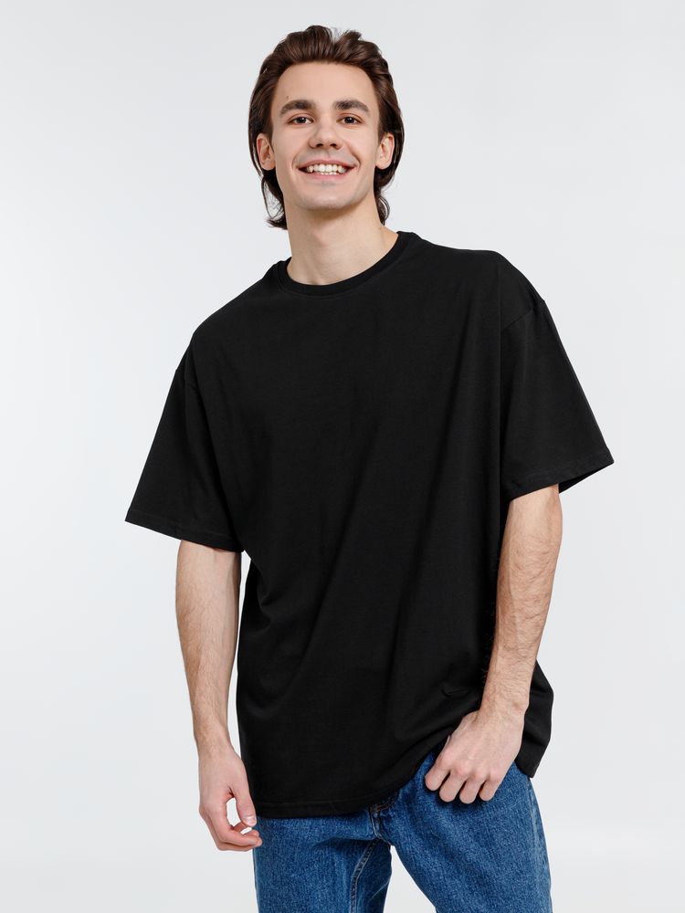 Футболка оверсайз унисекс Big Haul, черная Футболка оверсайз унисекс Big Haul, черная