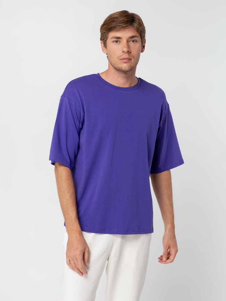 Футболка унисекс оверсайз Street Vibes, фиолетовая Футболка унисекс оверсайз Street Vibes, фиолетовая