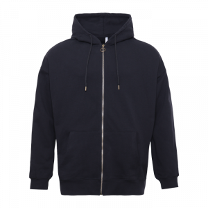 Толстовка  ОNE SIZE, с капюшоном на молнии футер без начёса 350, 72, Черный (20)