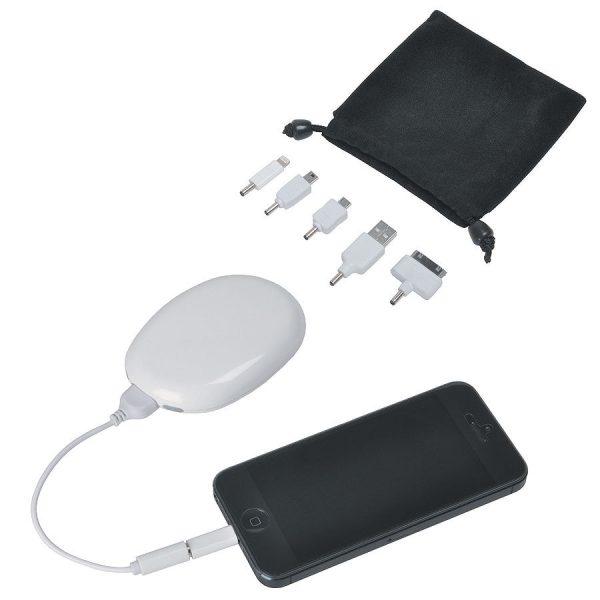 Аккумулятор “Handy” (2000мАh), в сумочке, с набором переходников и подставкой для телефона
