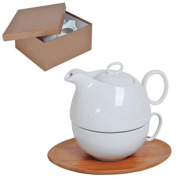 Набор  “Мила”: чайник и чайная пара в подарочной упаковке