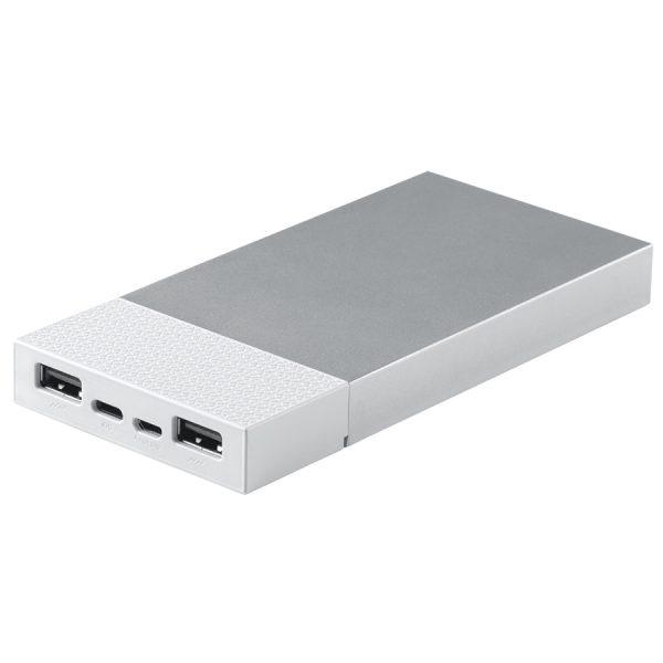 Универсальный аккумулятор “Slim Pro” (10000mAh),белый, 13,8х6,7х1,5 см,пластик,металл
