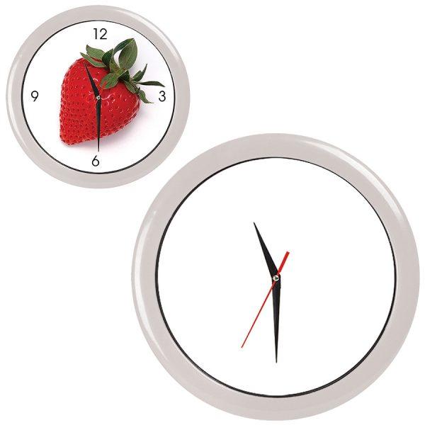 Часы настенные “ПРОМО” разборные ;  белый, D28,5 см; пластик