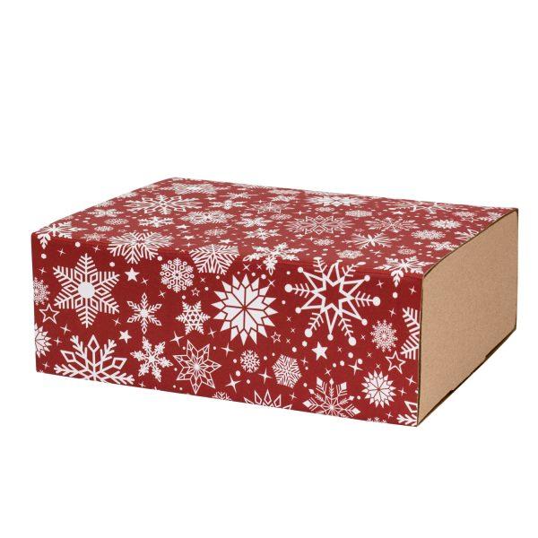 Шубер новогодний “Снежинки” для подарочной коробки 230*170*80 мм