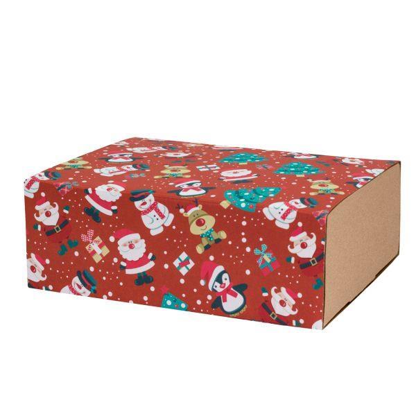 Шубер новогодний “Пингвины” для подарочной коробки 230*170*80 мм