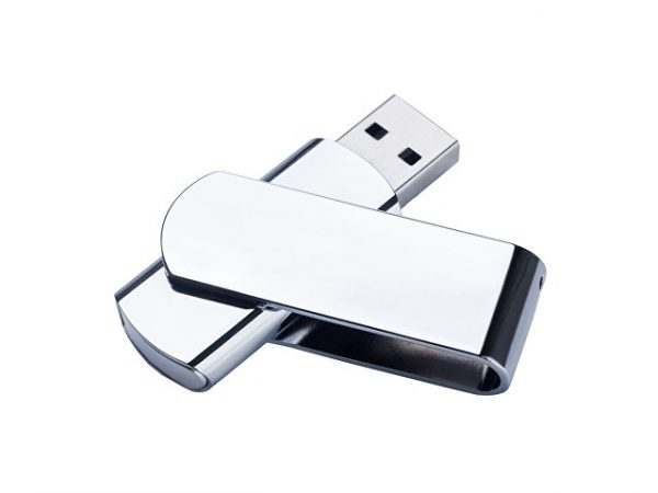 USB 2.0- флешка на 4 Гб глянцевая поворотная