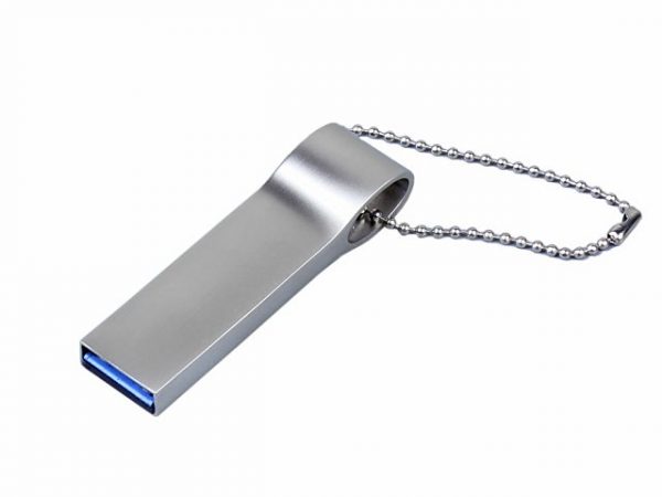 USB 2.0-флешка на 16 Гб с мини чипом и боковым отверстием для цепочки