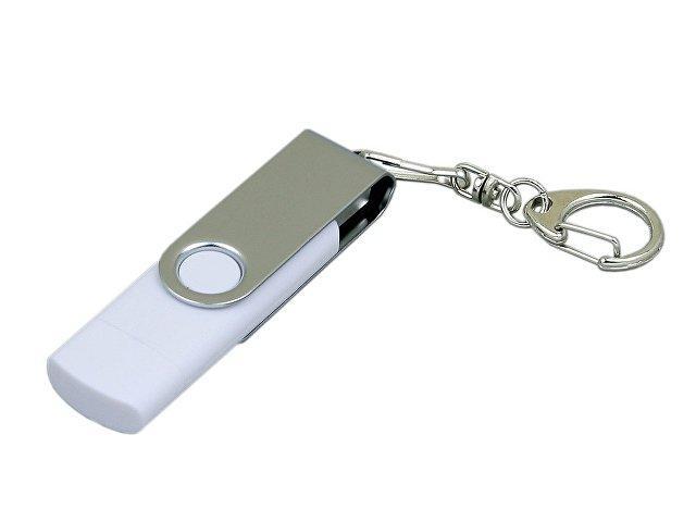 USB 2.0- флешка на 64 Гб с поворотным механизмом и дополнительным разъемом Micro USB USB 2.0- флешка на 64 Гб с поворотным механизмом и дополнительным разъемом Micro USB