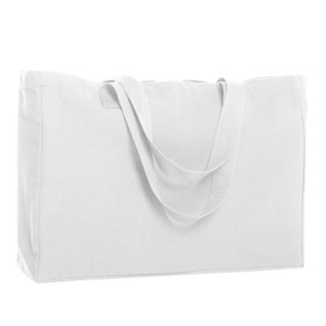 Сумка шопер полиэстер/хлопок 48*32*12, 340, 251, Белый (10)