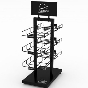 Стойка настольная_ATLANTIS BLACK RETAIL DOUBLE SIDE DISPLAY