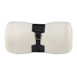 Плед  “Belt”; белый; 130 х 180 см; 100% акрил, с поясом