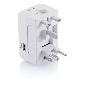 Универсальный дорожный переходник для розетки с USB портом