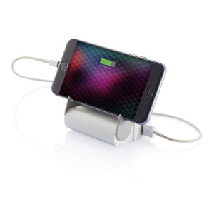 Зарядное устройство с подставкой для телефона, зеркальцем и фонариком, 4000 mAh