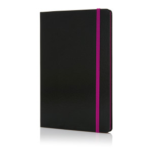 Блокнот на резинке с цветным срезом, А5