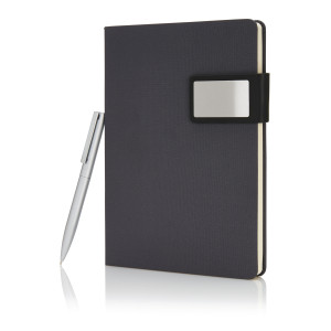 Набор Prestige: блокнот формата А5 и шариковая ручка, серый